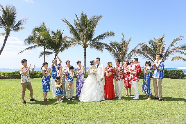 ハワイ挙式で家族婚