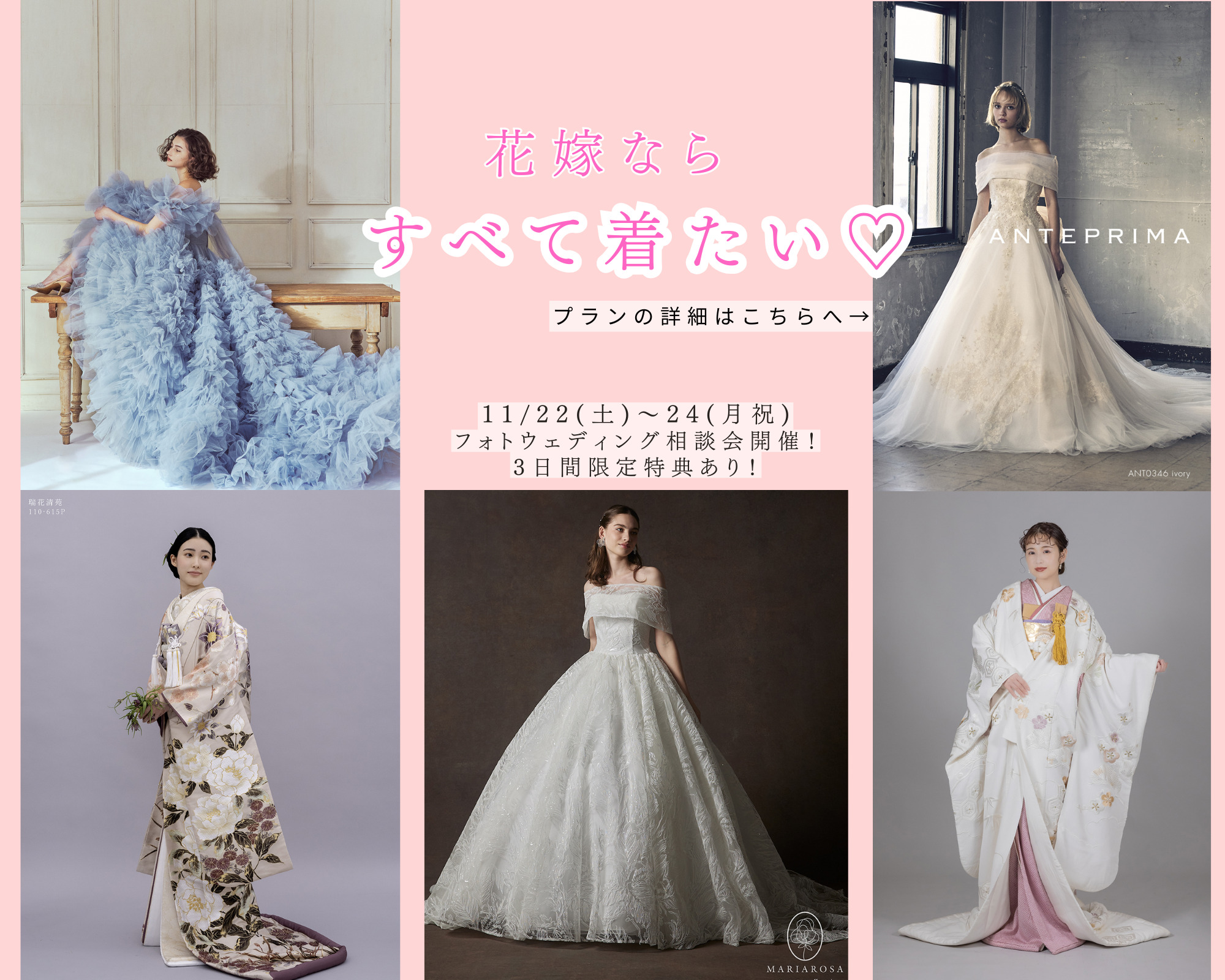 花嫁ならすべて着たい♡かなえるフェア開催✨